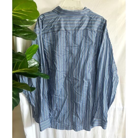 Pronto Uomo Blue Striped Button-Down Mens Size XXL - Picture 5 of 5